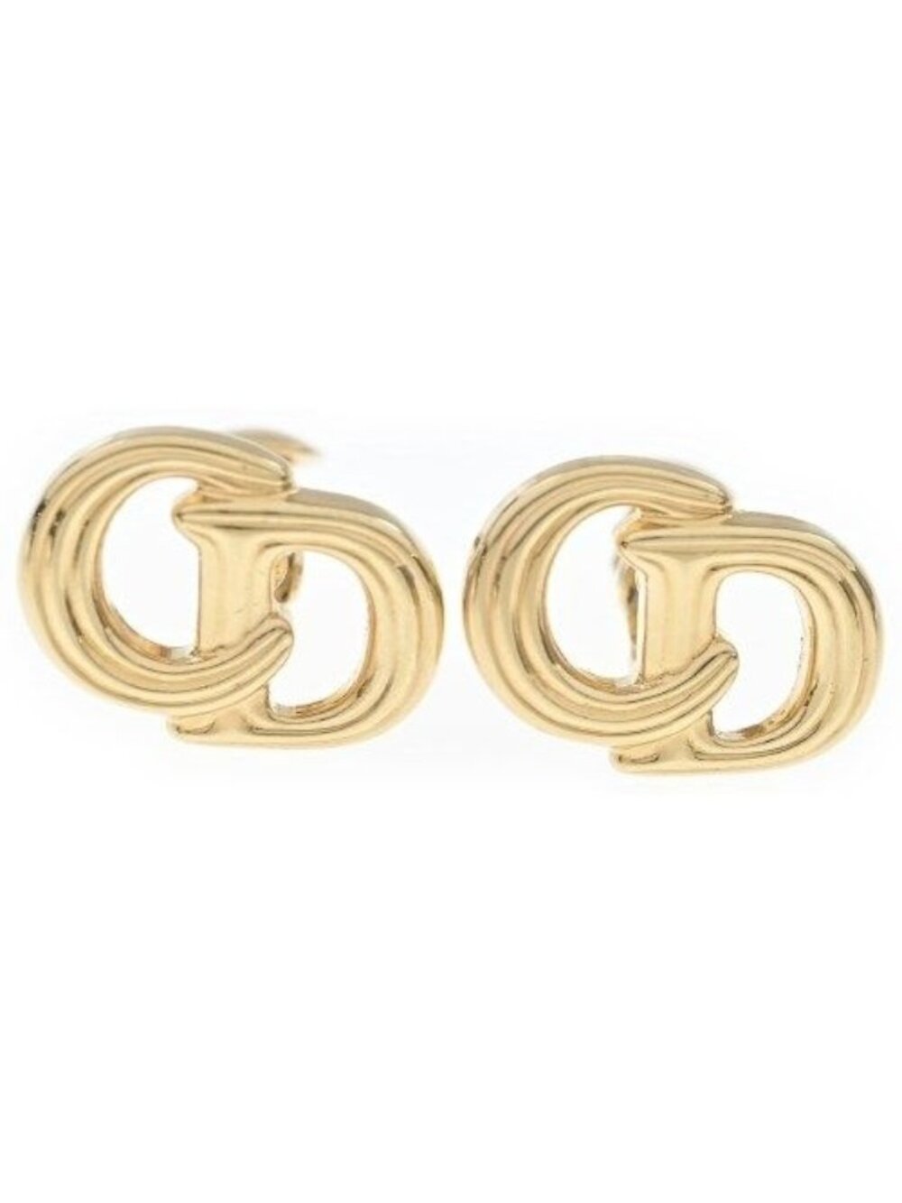 Dior Earrings Vintage Gold